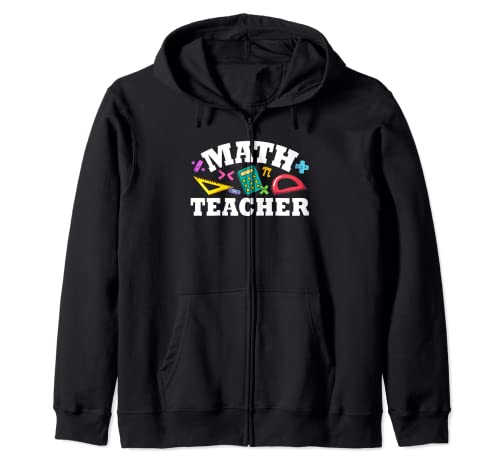 Funny School Gift Math Teacher Vintage Sudadera con Capucha