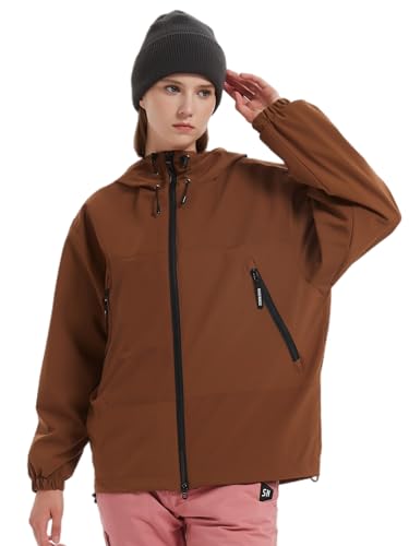 BGX Bluemagic Spring Women's Softshell Jacket with Hood Fleece Lined Warm Lightweight Waterproof Insulated Windbreaker4