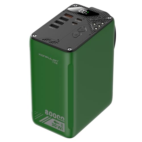 KONFULON 80000mAh High Capacity PD 30W Power Bank Fast...