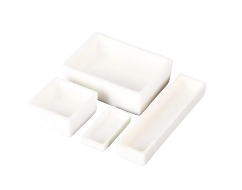 99% Alumina Square Crucible for High-Temp Sintering 1600°C 1PC | Ideal for lab & commercial use.(160x140x120mm)