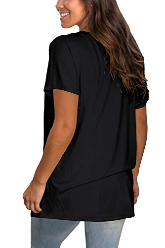 Sipaya Womens T Shirts Basic V Neck Tee Loose Fitting Casual Short Sleeve Tops4