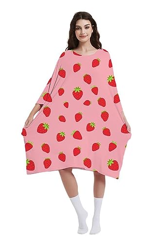 Chemise de nuit rafraîchissante et ample dotée de poches pratiques pour le bien-être chez soi