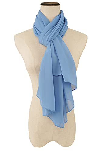 YOUR SMILE for Women Lightweight Breathable Solid Color Soft Chiffon Long Fashion Scarves Sun-proof Shawls Wrap