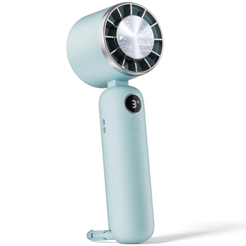 【2025新登場 瞬間冷却】SHISHAMO ハンディファン 冷却プレート付き 携帯扇風機 5000mAh大容量電池 長時間連続使用 3段階風量調節 強風 静音 LEDディスプレイ 手持ち/首掛け/卓上扇風機 ミニファン ハンディ扇風機 熱中症 暑さ対策 カラビナ付き 通勤 通学 アウトドア キャンプ適用 夏のギフト ブルー
