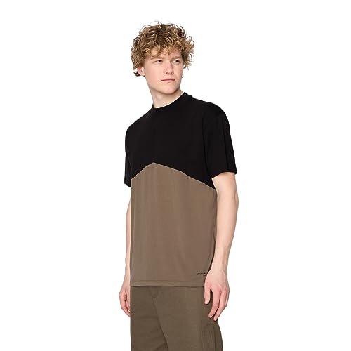 Armani Exchange Men's Oversized Heavy Cotton Jersey Colorblock Jumper