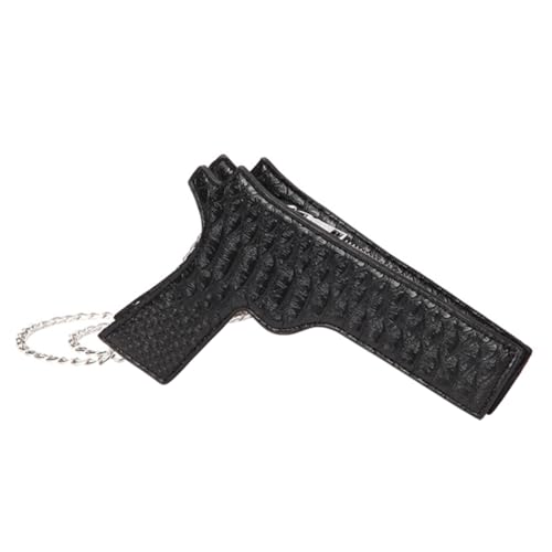 VALICLUD Unique Straddle Chain Bag for Women Versatile Crossbody Handbag Portable PU Shoulder Bag Black Fashionable Novelty Design Multiple Carrying Styles