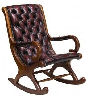 Image of CLASSIC WOOD & CRAFT Wooden Rocking Chair with Sheesham Wood, Rolling and Easy Seating (Model-DB-20)