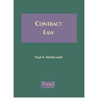 Hardcover Mcdermott: Contract Law (Irish Law Library) Book