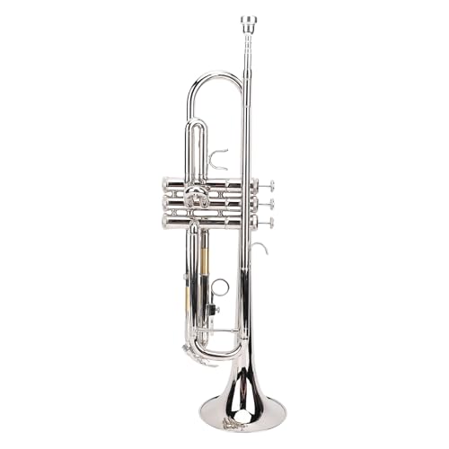 BB Trompeta Conjunto de Trompetas Silver Bright Sound Flexible Fosfor Brass Copper Trompet More para...