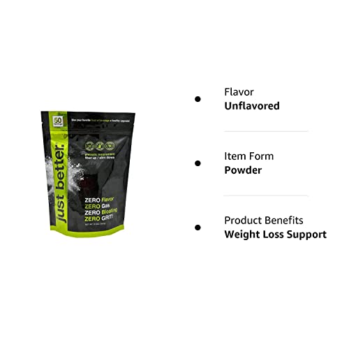Prebiotic Fiber Supplement For A Healthy Gut | Fiber Powder With Zero Grit Zero Taste And No Bloating Or Gas | Feel Full Faster | Keto Non-Gmo Gluten Free Vegan 50 Servings #TOP7