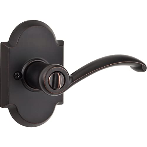 Kwikset Austin Series Privacy Door Lever Set including Turn Button for BedroomRGP1017426 730AUL, Venetian Bronze - Image 2