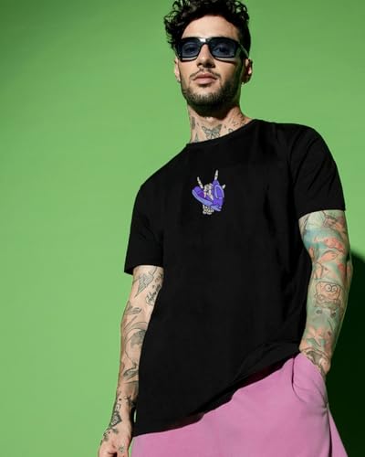 Image of Bewakoof Men's Cotton Graphic Print Regular Fit Half Sleeve Round Neck T-Shirt | Tshirt for Men Cotton| Casual Wear | Street Wear