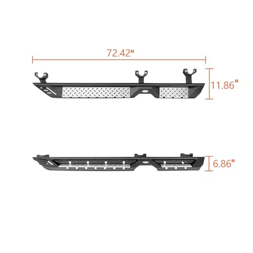 Estribos laterales para Jeep Wrangler JK 4 puertas miniatura 5