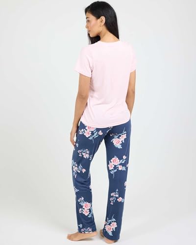 Real Essentials 2 Pack: Women's Pajama Set - Choose from Short Sleeve with Pocket or Long Sleeve without Pocket3