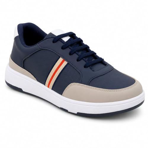 Image of Centrino Sneakers for Men | Lightweight Casual Shoes for Men Stylish | Breathable Mesh Walking Shoes | Cushioned Insole Comfortable Shoe for Man | Durable Sole Footwear|Trendy Lace-Up Shoes for College, Parties & Daily Use (9622)