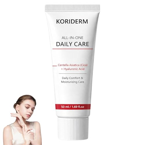 Koriderm Time Reverse Cream All-in-One Moisturizing Face Cream with Centella Asiatica (Cica) & Hyaluronic Acid Lightweight Skin Care for Daily Comfort 50 mL / 1.69 fl oz (1 bottle)