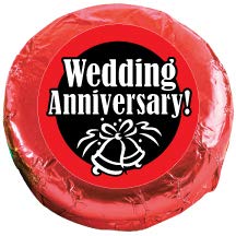 Anniversary - "COOKIE TALK" Chocolate Covered Cream Filled Sandwich Cookies- 12 PC