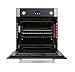 Magic Chef 24-Inch Built-In Electric Single Wall Oven, Stainless Steel, 2.2 Cu. Ft. - Kitchen Appliance with Programmable Convection, 4 Cooking Modes, Broiler Pan and Defrost Function