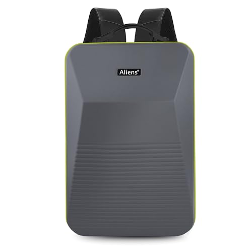 Image of Tukzer Hard Shell Laptop Travel Backpack Aliens Series-ABS Material with 7 Multi-Utility Compartments for Laptops up to 15.6 inch,Tablets, ipad, Smartphones, powerbank, HDD etc for Office and Travel-Gry