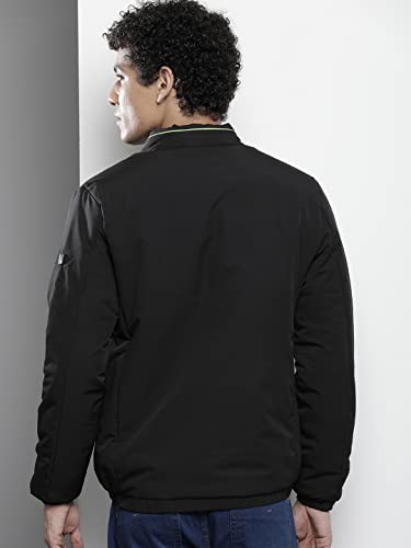 Image of The Indian Garage Co Men Slim Fit Solid Puffer Jackets