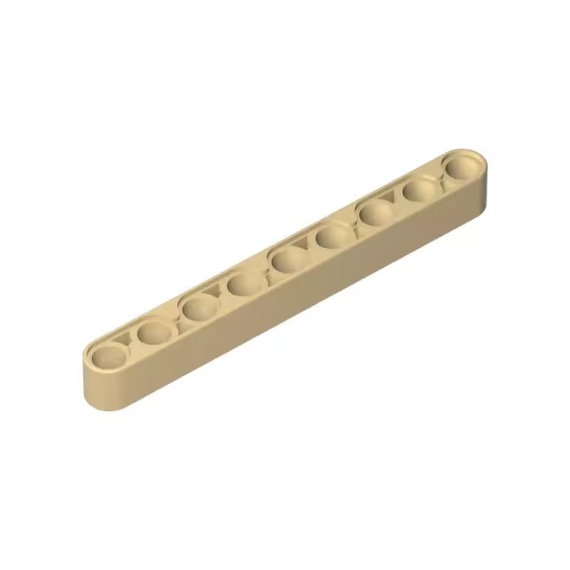 XYEIUGO GDS-666 40490 Hole Brick Technic Beam 1x9 Thick, Tan, 50 PCS โ image 1