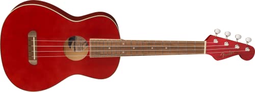 Fender Avalon Ténor Ukulélé Noyer Doigter Cerise - Les Beatles, Paul McCartney, John Lennon, RIngo Starr, George Harrison Fender Avalon Ténor Ukulélé Noyer Doigter Cerise – Image 4