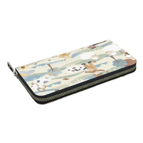 Leather Hand Wallet for Mothers Day Women Card Holder Large Capacity Credit Wallet with Zippering Pasture2