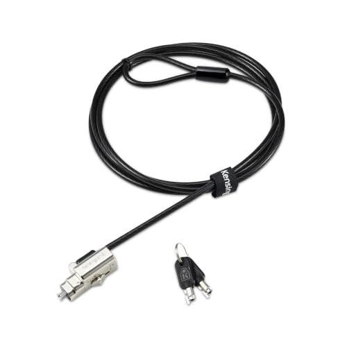 Image of Kensington Universal 3-in-1 2.0 Keyed Laptop Lock | Fits Standard, Nano and Wedge-Shaped Security Slots, 360° Rotating Lock Head, Internal Cleat Locking, Cut-Resistant Cable