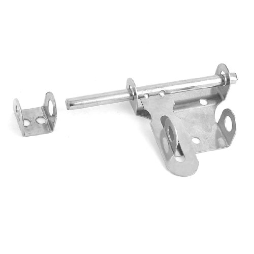 Image of Aexit 1 Sets Padlocks & Hasps Silver Tone Metal Rectangle Gates Door Mate Latch Hasps Hasp Staple