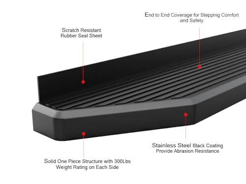 Estribos Running Boards APS para Dodge Nitro 2007-2012 miniatura 5