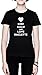 Keep Calm and Love Raclette Negro Mujer Camiseta Tamaño XS Black Women's tee Size XS
