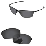 PapaViva Replacement Lenses for Oakley Half Wire 2.0 Sunglass Solid Black Non-polarized