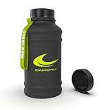 Daikoku Edelstahl-Wasserflasche - 2,2 l BPA-frei - Nützlich für Fitnessstudio und alle Arten von Sport Praxis - Double Wall Thermos 12 bis 24 Stunden - Schwarz 2