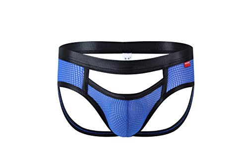 Swbreety Men's Hollow Out Jockstrap G-String Thong Bulge Pouch Mesh Underwear
