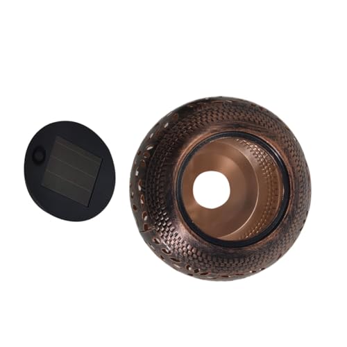 IWOWHERO Elegant Iron Art Decorative Lamp 1pc Outdoor Led Garden Light Solar Powered Hollow Design Nordic Style for Lawn Camping Parties