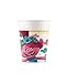 Procos 92218 Trolls 2 World Tour - Vasos de cartón (200 ml, 8 unidades, para cumpleaños o fiestas temáticas)