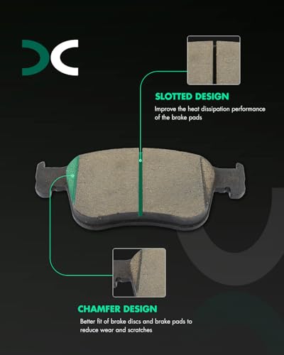 Image of SCITOO D2115-9349 Disc Brake Pads Sets Front Ceramic Brake Pads w /Hardware