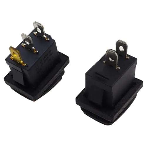 1 peça/5 peças KCD1 mini interruptor à prova d'água 2 engrenagens 3 pinos com luz/2 engrenagens 2 p