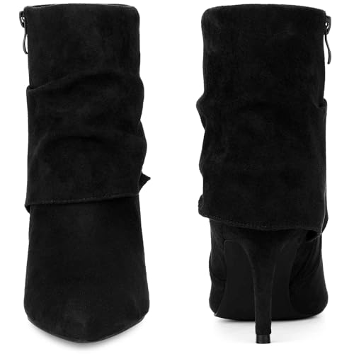 Perphy Pointed Toe Fold Over Stiletto Heel Slouch Ankle Boots for Women3