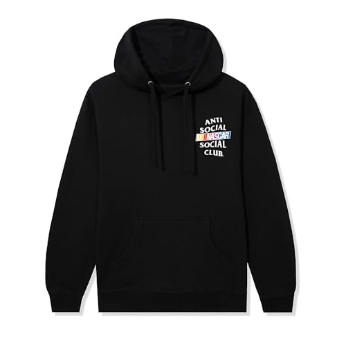 Anti Social Social Club x NASCAR Games Hoodie Limited Edition Racing Streetwear Pullover Sweatshirt for Men & Women Official Licensed Apparel Black Medium