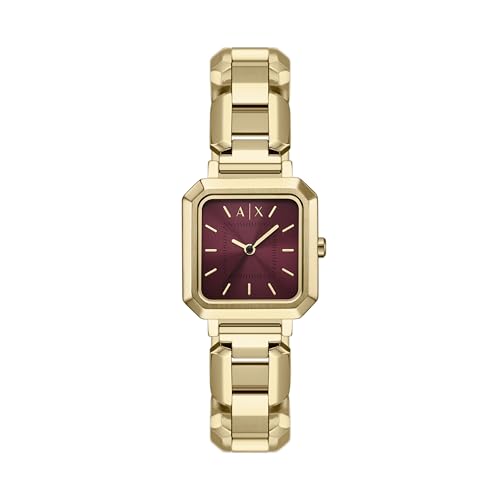 Image of Armani Exchange A|X Women's Watch, Square Three-Hand Stainless Steel Watch for Women