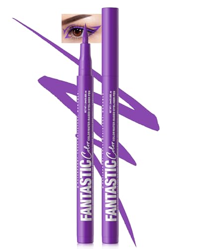 Eyeliner Liquide Mat Waterproof, Crayon Eyeliner Coloré, Tient Plus De 24 Heures, Pigmenté,...