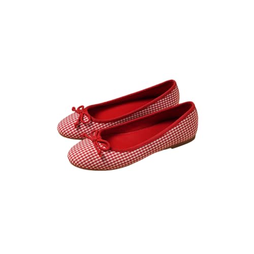 Image of Theater Swans Casual Ballet Flats for Women | Stylish Slip-on Ballerina with Bow Detail | Lightweight Comfortable Footwear with Cushioned Insole