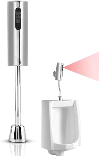 AYNEFY Automatic Sensor Urinal Valve,Wall Mounted Automatic Sensor Touchless Bathroom Toilet Urinal Flush Valve Infrared Intelligent Sensor Urinal Flush Valve