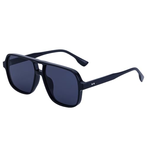 Lunettes de soleil rétro double pont UV400 chic pour femme et homme