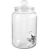 LABRIMP ガラス保存瓶 蛇口付きワインディスペンサー 密封缶 自家製酵素 フルーツワイン保存用 キッチン用アイスドリンクディスペンサー 新