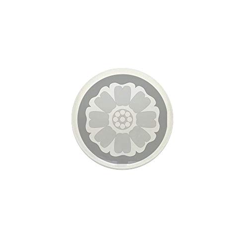 CafePress White Lotus Tile 1" Round Mini Button