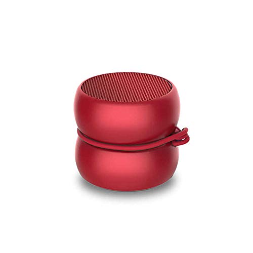 Xoopar Mini Enceinte Bluetooth Ultra Compact Yoyo Speaker - Haut Parleur Puissant de 3 Watts - Haut-Parleurs Nomade avec 4 Heures d'Autonomie - Format Enceinte Petite Taille 3 Cm (Rouge, Stéréo)
