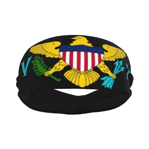 Image of Cute Flag Headbands Women Men Flag Sweatband Sports Headband for Running, Cycling, Yoga Gym, Working Out