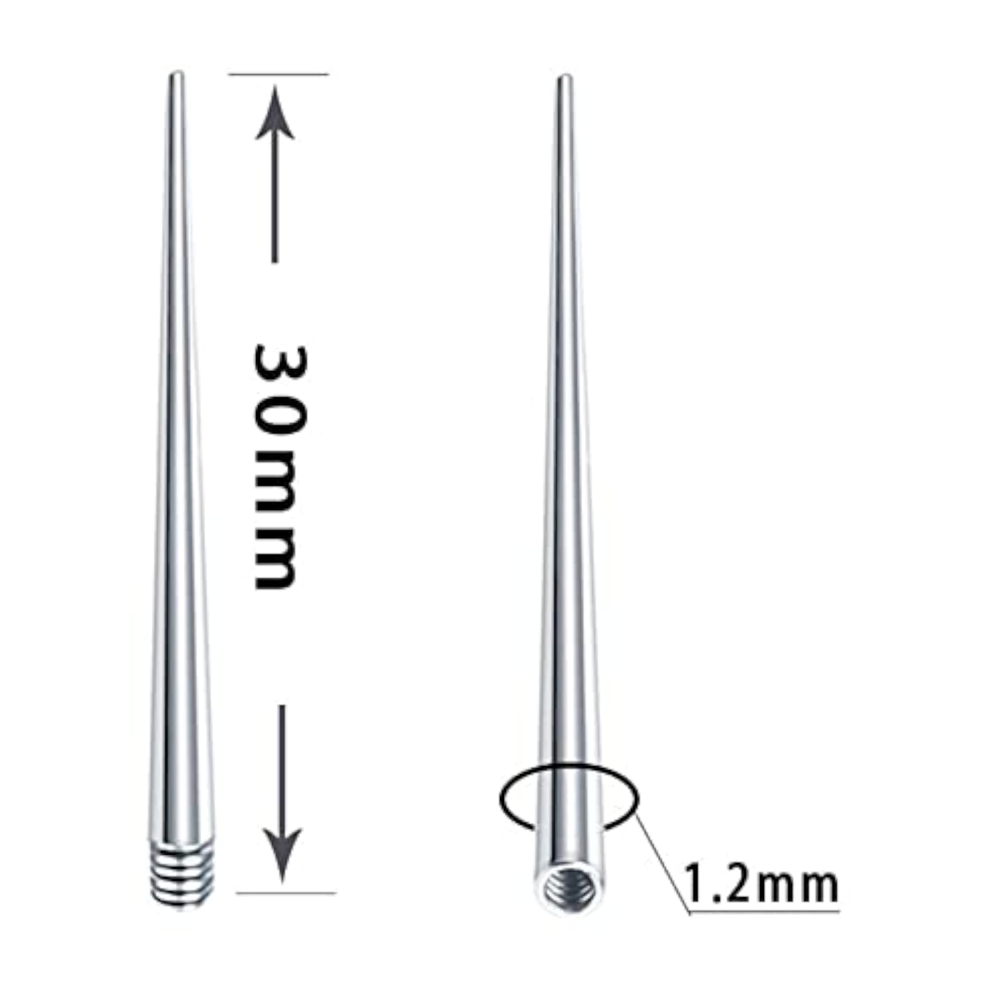 Stainless Steel Threaded Taper Piercing Tool, Body Jewelry Supplies